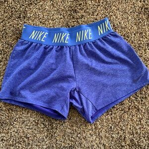 Nike Blue Athletic Shorts with Branded Waistband